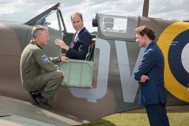 Le prince William avec Thomas Kaplan à Duxford, le 9 juillet 2015