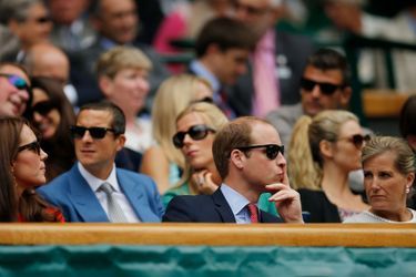 Le prince William et Kate, avec Sophie de Wessex, à Wimbledon, le 8 juillet 2015