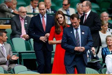 Le prince William et Kate, avec le prince Albert et Sophie de Wessex, à Wimbledon, le 8 juillet 2015