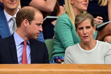 Le prince William et Sophie de Wessex à Wimbledon, le 8 juillet 2015