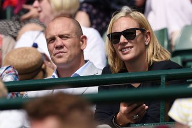 Zara Phillips et son mari Mike Tindall à Wimbledon, le 8 juillet 2015