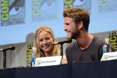 Jennifer Lawrence et Liam Hemsworth à San Diego le 9 juillet 2015