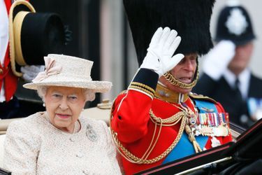 La reine Elizabeth et le prince Philip à la cérémonie Trooping the Colour à Londres, à l&#039;occasion de l&#039;anniversaire de la reine Elizabeth