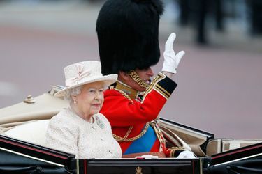 La reine Elizabeth et le prince Philip à la cérémonie Trooping the Colour à Londres, à l&#039;occasion de l&#039;anniversaire de la reine Elizabeth