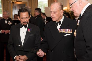 Le prince Philip et le sultan de Brunei à Londres, le 9 juin 2015