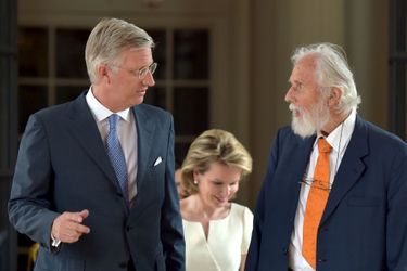 Le roi Philippe et la reine Mathilde de Belgique avec le prince Nikolaus Blucher à Bruxelles, le 17 juin 2015