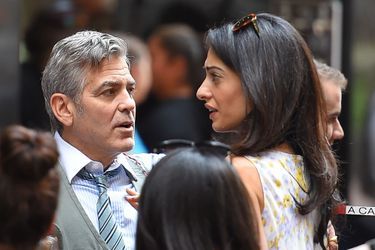 George et Amal Clooney à New York le 18 avril 2015