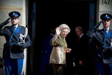 L&#039;ex-reine Beatrix des Pays-Bas à Amsterdam, le 23 avril 2015