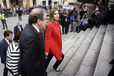 La reine Letizia d’Espagne à l’Académie d’artillerie de Segovia, le 13 avril 2015