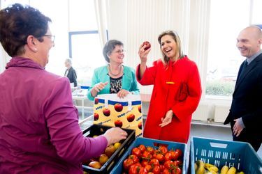 La reine Maxima des Pays-Bas à la fondation Food Focus à Amersfoort, le 14 avril 2015
