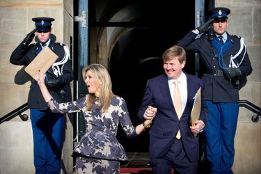 La reine Maxima et le roi Willem-Alexander des Pays-Bas à Amsterdam, le 23 avril 2015