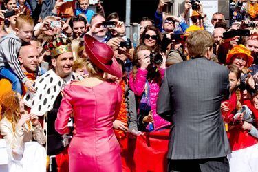La reine Maxima et le roi Willem-Alexander des Pays-Bas au Jour du Roi à Dordrecht, le 27 avril 2015