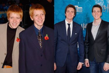 C'est à 14 ans que les jumeaux anglais auditionnent pour le premier volet de la saga. Ils interprèteront finalement les rôles de Fred et George Weasley, grands frères délurés de Ron. Aujourd'hui âgés de 29 ans, ils étaient de passage à la Cité du Cinéma ce mois d'avril, pour l'avant-première de la nouvelle exposition «Harry Potter».