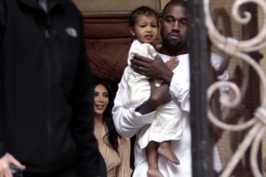 Kim Kardashian, Kanye West et leur fille North à Jérusalem le 12 avril 2015