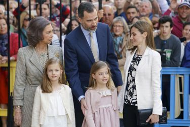 La famille royale d&#039;Espagne à Palma de Majorque, le 5 avril 2015