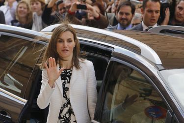 La reine Letizia d&#039;Espagne à Palma de Majorque, le 5 avril 2015
