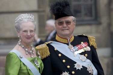 La reine Margrethe II de Danemark avec le prince Henrik, le 19 juin 2010