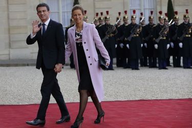 Le Premier ministre Manuel Valls, et son épouse Anne Gravoin
