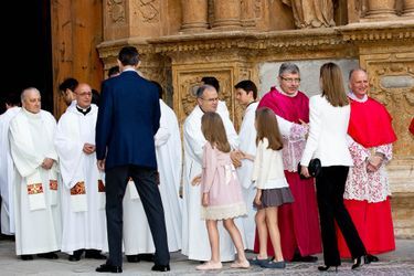 Le roi Felipe VI et les princesses Leonor et Sofia d'Espagne à Palma de Majorque, le 5 avril 2015