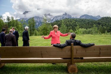 Barack Obama et Angela Merkel au sommet du G7 en Allemagne