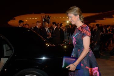 La reine Mathilde de Belgique à son arrivée à Pékin le 22 juin 2015 