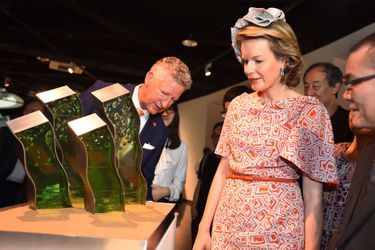 La reine Mathilde de Belgique au musée d&#039;Art de Wuhan, le 22 juin 2015