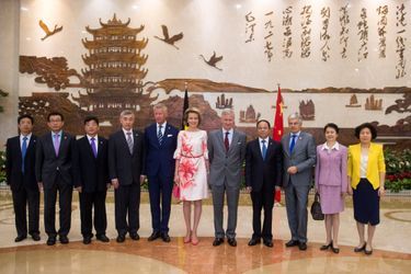 La reine Mathilde et le roi Philippe de Belgique à Wuhan, le 21 juin 2015