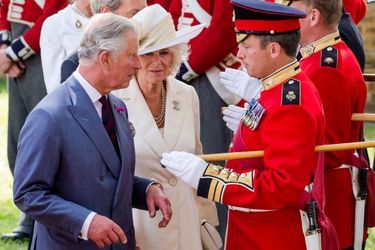Le prince Charles et Camilla à Waterloo, le 17 juin 2015