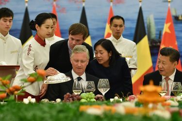 Le roi Philippe de Belgique lors du banquet d&#039;Etat à Pékin le 23 juin 2015 