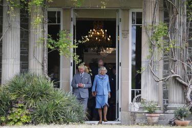 le prince Charles et son épouse Camilla au Mount Stewart House, vendredi.