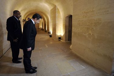 6 avril 2011 : Nicolas Sarkozy et Jacques Césaire, fils d'Aimé Césaire