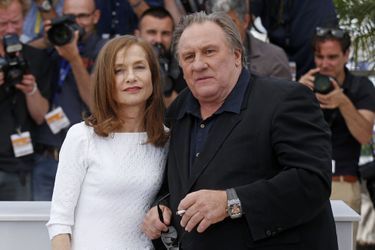 Isabelle Huppert et Gérard Depardieu à Cannes le 22 mai 2015
