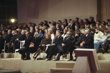 Jacques et Bernadette Chirac lors de la cérémonie en hommage à Alexandre Dumas