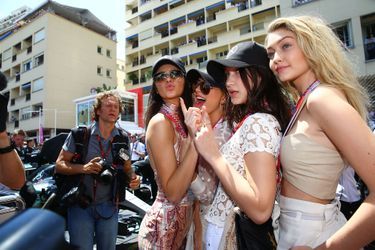 Kendall Jenner, Hailey Baldwin, Bella et Gigi Hadid à Monaco le 24 mai 2015