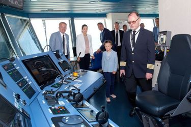 La princesse Isabella de Danemark marraine d&#039;un ferry, avec la princesse Mary, sur l&#039;île de Samso, le 6 juin 2015