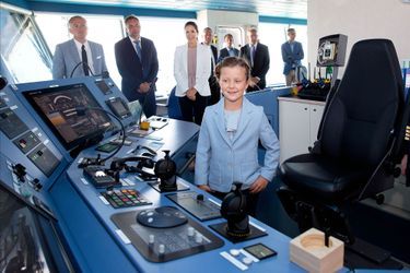 La princesse Isabella de Danemark marraine d&#039;un ferry, avec la princesse Mary, sur l&#039;île de Samso, le 6 juin 2015