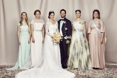 La princesse Madeleine sur les photos officielles de mariage de Carl Philip et Sofia, le 13 juin 2015. 