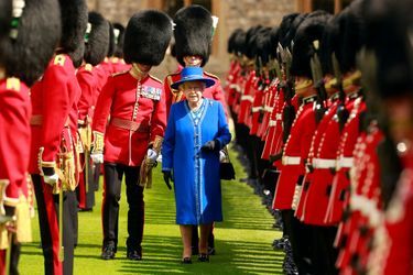 La reine Elizabeth II au château de Windsor, le 30 avril 2015