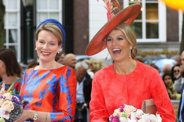 La reine Mathilde de Belgique et la reine Maxima des Pays-Bas à La Haye, le 20 mai 2015