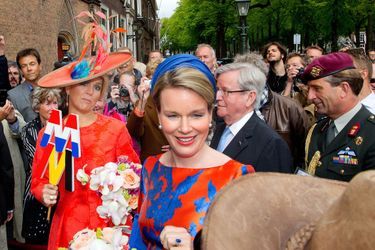 La reine Maxima des Pays-Bas et la reine Mathilde de Belgique à La Haye, le 20 mai 2015