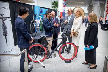 La reine Maxima et le roi Willem-Alexander au MaRS Discovery District à Toronto, le 29 mai 2015