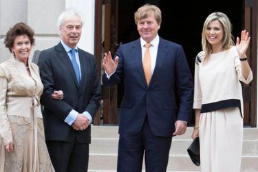 La reine Maxima et le roi Willem-Alexander avec l&#039;ambassadeur des Pays-Bas et sa femme à Washington, le 31 mai 2015