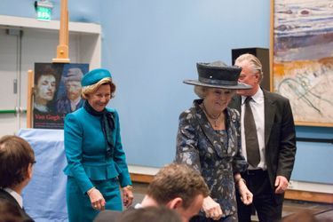 La reine Sonja de Norvège et la princesse Beatrix des Pays-Bas à Oslo, le 9 mai 2015