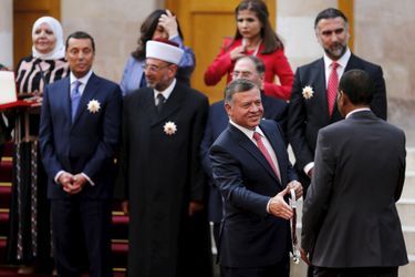 Le roi Abdallah II de Jordanie à Amman, le 25 mai 2015