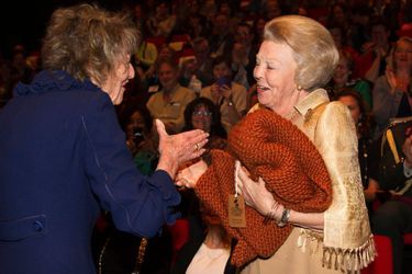 La princesse Beatrix des Pays-Bas au Theater Aan Het Spui à La Haye, le 21 mai 2015