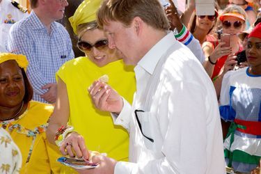 La reine Maxima et le roi Willem-Alexander sur l&#039;île de Bonaire, le 30 avril 2015
