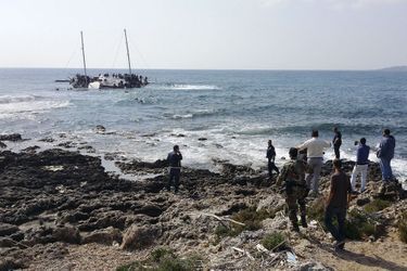 Le naufrage près de l'île grecque de Rhodes, dans le sud-est de la mer Egée