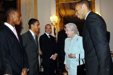 Avec la reine d'Angleterre en 2007