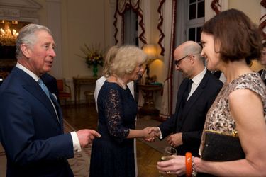 Camilla Parker-Bowles et le prince Charles à une réception à la résidence de l’ambassadeur des Etats-Unis à Londres, le 9 mars 2015