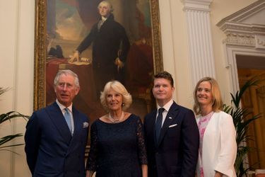 Camilla Parker-Bowles et le prince Charles avec l’ambassadeur des Etats-Unis à Londres et son épouse, le 9 mars 2015